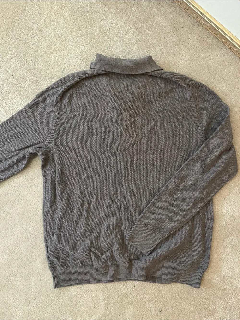 Men’s Banana Republic Brown-Gray Collared Knit Sweater